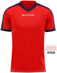 Givova Tricou Fotbal Givova Revolution - Poliester Interlock - Rosu/Bleumarin, S (MAC04-1204-s)