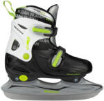 Nijdam Patine Hockey Junior Reglabile Nijdam Jutta - negru/alb/verde, 38-41 (3010-ZWG-38-41)