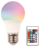 EUROLAMP RGB LED крушки Eurolamp - A60, 9W, E27, 850 lm, с дистанционно, 6 броя (10340)