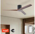 ZEVENTI - Ventilator de tavan VELLON Wi-Fi Tuya negru/nuc + telecomandă (ZV0071)