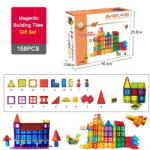 Magplayer Set de constructie magnetic 3D - 158 piese (EDUC-MPL-158) Jucarii de constructii magnetice