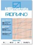 FABRIANO A4 80g 10lapos milliméterpapír tömb (19100662)