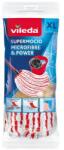 Vileda Felmosó utántöltő, VILEDA „Supermocio Microfiber&Power, fehér-piros (KHTV94)