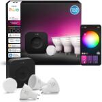 Philips Hue Kit Start Philips Hue Bridge Pro cu 3 Spoturi LED GU10 Smart, Alb si Colorat (929003666514)
