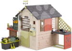 Smoby Căsuță cu lumină deasupra intrării Nature Playhouse&Kitchen Life Smoby cu bucătărie extensibilă, cu filtru UV, de la 24 luni (SM810306-K) Casuta pentru copii