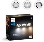 Philips Hue Spot LED Philips Hue Milliskin, Alb, 400lm, 3 bucati, Aluminiu (8720169319813)