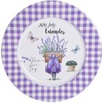  Tálca fém kör levendulás 33cm (100007364)