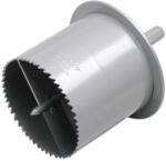  Bimetál koronafúró homlokzatokhoz, 89 mm átmérő, 4/6 tpi, keményfém kaparóval és 90 mm-es mélységhatárolóval