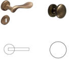 Forme Mira Prémium Kilincs Antik Súrolt Felület WC Gomb/Kilincs