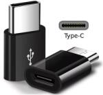 Forever Mobile Micro USB 2.0 Type C Átalakító Fekete 3cm 38281 (38281)