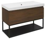 SAT B-Way Fürdőszobaszekrény mosdóval 99x30x45 cm dió matt BWAY100NUTFU1 (BWAY100NUTFU1)