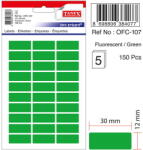 Tanex Etichete autoadezive, 12 x 30 mm, 150 buc/set, TANEX, verde fluorescent (TX-OFC-107-FGR)