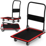 Humberg Kézikocsi, Humberg HM-506, fekete/piros, 90 x 87 x 60 cm, acél váz, csúszásgátló PVC platform, lehajtható fogantyú, teherbírás: 300 kg (TE550601)