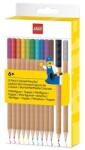 LEGO® Creioane colorate, set, cu minifigurină, LEGO, 12 culori diferite, 12 buc