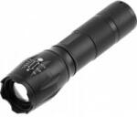GTV Flashlight Pocket Flashlight SOS Zoom Battery Operated 3xAAA 1.5V, 5W, 300LM, 6400K, 200m, IP44, Black