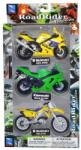New Ray Toys Set 3 motociclete metalice, New Ray, Suzuki, Kawasaki, Suzuki, 1: 18