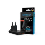 PATONA Platinum GaN PD65W Lapos Adapter Fekete 2x USB-C PD3.0 QC3.0 (PT-2596)