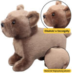 LEAN Toys Barna plüss kutyus 19cm (22444)