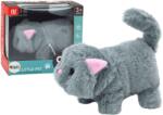 LEAN Toys Kotek Pluszowy Interaktywny Zwierzątko Chodzi Miauczy Szary (17602)