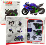 LEAN Toys Összeszerelhető motormodell zöld/kék színben (23174)