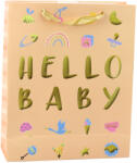 LEAN Hello Baby ajándéktáska - barack színű, 32x26x10 cm (21595)
