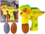 LEAN Toys Bańki Mydlane Dinozaur Buborékfújó Játék Sárga (15345)