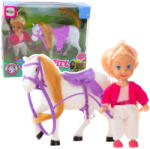 LEAN Toys Mini babával és lovával - lovagló szett (24833)