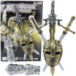 LEAN Toys Zestaw Rycerski 3 Miecze Maska Ochraniacze Realistyczne Zdobienia (24292)