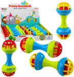 LEAN Toys Hantelek babyrágó és csörgő (22644)