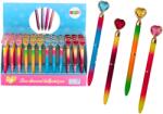 LEAN Toys Szív alakú díszítéssel ellátott golyóstoll (kék, narancs, rózsaszín, bordó) (19649)