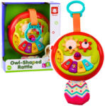 LEAN Toys Interaktywna Sowa Zawieszka Ruchome Elementy Pianinko Szeleszczący Ogon (22664)