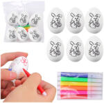 LEAN Toys Húsvéti habtojás festőkészlet nyuszi mintával 6 db-os (21348)