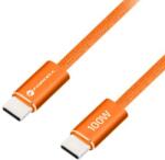 Forcell Кабел Forcell F-Energy Type- C to Type- C, QC4.0 PD, 5A, 100W, 1, 2m, ACYH23, оранжев (ACYH23)