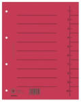 Donau Separatoare A4 carton manila 250 gsm cu index 1-10 100 buc rosu (DN-8610001-04)