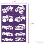 TyToo Racing Autó Mintás Csillámtetoválás Sablon Szett (KQPXX1800440) - hellojatek