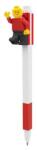 LEGO® Géltoll, 0, 7 mm, kupakkal, minifigurával, LEGO, piros