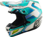 Troy Lee Designs SE5 composite mips bukósisak - crest real teal kék/fehér (8010486003)