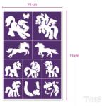 TyToo Ponies Póni Mintás Csillámtetoválás Sablon Szett (KQPXX1800442) - liliputjatek
