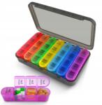 Heti gyógyszeradagoló 7 napos, napi 4 alkalommal (reggel/dél) BPA-mentes, nagy tablettadoboz (PL_PC-A470)