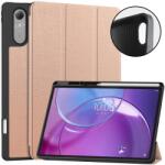  LEATHER husă tip carte pentru Lenovo Idea Tab Pro Gen 2 roz-auriu