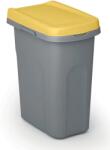 Stefanplast Coș pentru deșeuri reciclabile Home Eco System 40 l, gri cu capac galben Cos de gunoi