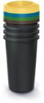 KEDEN Set de coșuri de reciclare Compacta R Drop, 4×35 l, negru, din plastic reciclat Cos de gunoi