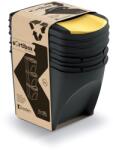 KEDEN Set de coșuri de sortare Prosperplast Sortibox 3×25 l, negru reciclat Cos de gunoi