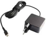 Lenovo 65W OEM USB-C fali laptop töltő, PD 5V-20V, Type-C, Lite-On, fekete