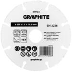 GRAPHITE Vágókorong Tct Fa Vágáshoz 115*1, 2*22, 2M (57T124)