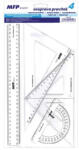 MFP Vonalzó Készlet 4 Darab/Készlet 30 cm-es Műanyag Átlátszó (MFP5310108)