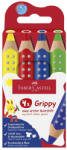 Faber-Castell Színes Ceruza FABER-CASTELL Grippy alap színek 4 darabos (110701) - papir-bolt