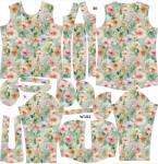 Takoy Panou cu croială pentru geacă softshell SPORT de damă flori green romantic 36