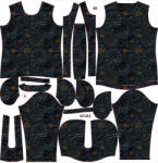 Takoy Panou cu croială pentru geacă softshell SPORT de damă flori negre 3D Vesia 36