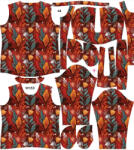 Takoy Panou cu croială pentru geacă softshell SPORT de damă frunze de toamnă Mandy 44